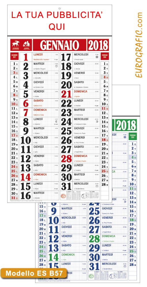calendario olandese 2018 da